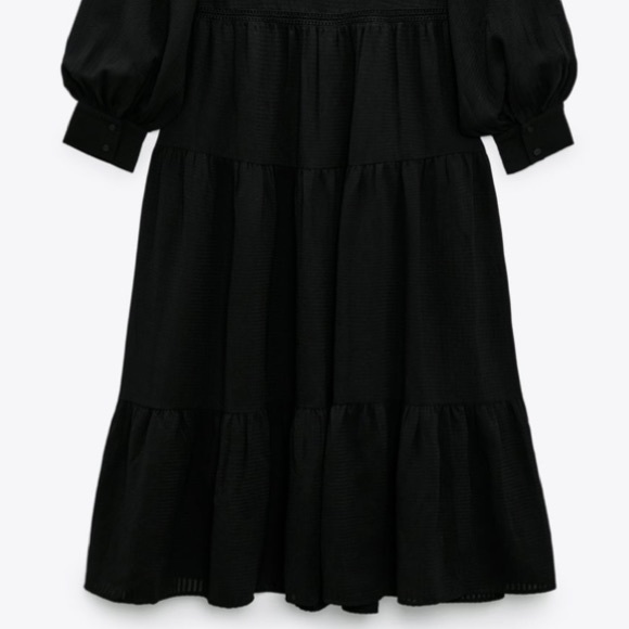 NWT Zara Boho Midi Tiered Dress - Picture 6 of 6